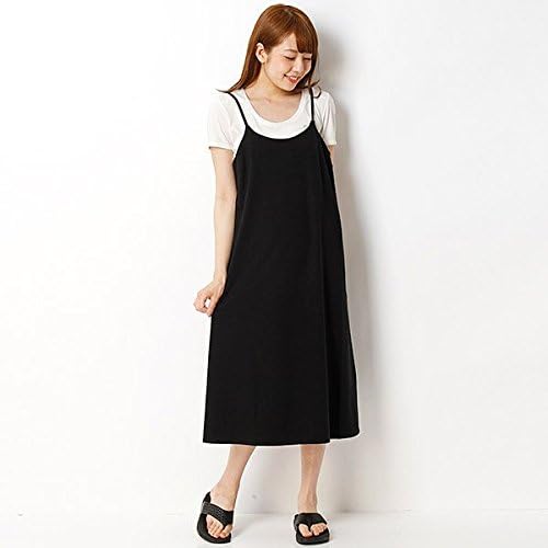 Amazon Co Jp イーハイフンワールドギャラリー E Hyphen World Gallery バックレースアップキャミワンピース 112ブラック F 服 ファッション小物