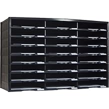 Storex 24 Compartment Literature Organizer, Black Black