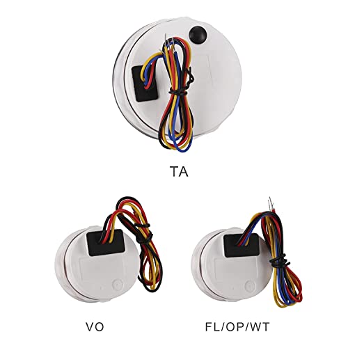 Motor Meter Racing W Pro Electrical 5 Gauge Set With Instrument Panel - 85Mm 3-3/8" Tachometer 52Mm 2-1/16" Volt, Fuel Level, Water Temperature & Oil Pressure White Dial Red Led - For Boat & Yacht #TOP3