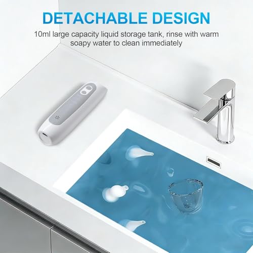 ONGNIUU Aspirador nasal elétrico para bebés com música e 3 níveis de sucção, 3 bicos de silicone, portátil e recarregável USB-C, para limpeza diária suave e rápida