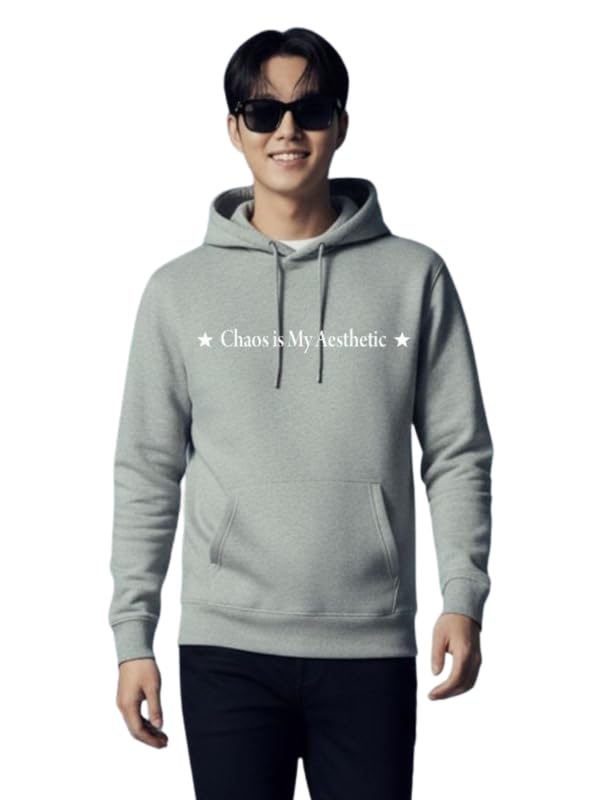 Typography Printed Hoodie for Men/Boys | Regular Fit 300 GSM Fleece Cotton | Full Sleeve, Ribbed Cuff & Hem, Kangaroo Pocket | Cool Stylish Hooded Sweatshirt-image-2