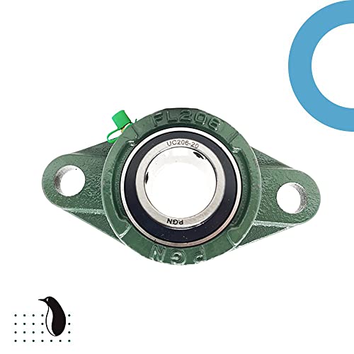 Pgn Ucfl206-20 Pillow Block Bearing - Pack Of 2 Flange Mounted Pillow Block Bearings - Chrome Steel Bearings With 1 1/4" Bore - Self Alignment #TOP1