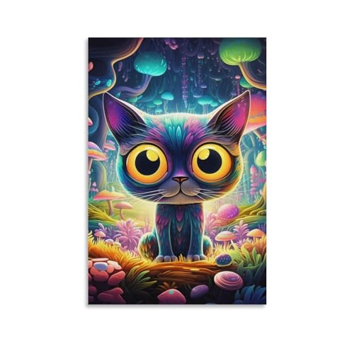 Affiche chat mignon décoration murale pour créer une ambiance douce en chambre
