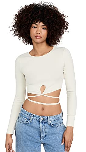 ASTR the label Women's Elania Crop Top, Bone, White, S