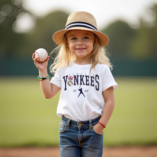 Ritatte Baseball Shirts for Toddler Boys Girls Game Day T-Shirt Funny Baseball Graphic Letter Tees Summer Short Sleeve Tops2