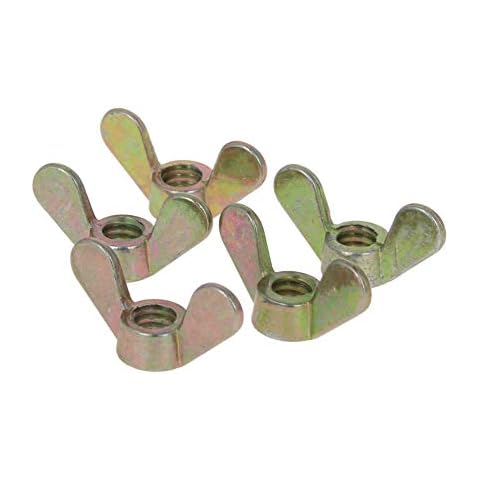MroMax 1/4" Wing Nuts Zinc Plated Fasteners Parts Hurrican Screws Cymbals Butterfly Nut Bronze Tone 20pcs Cover