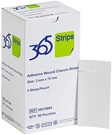 365 Adhesive Wound Closure Strips 3 mm x 75 mm - Pack of 50 (Ref 36519064)