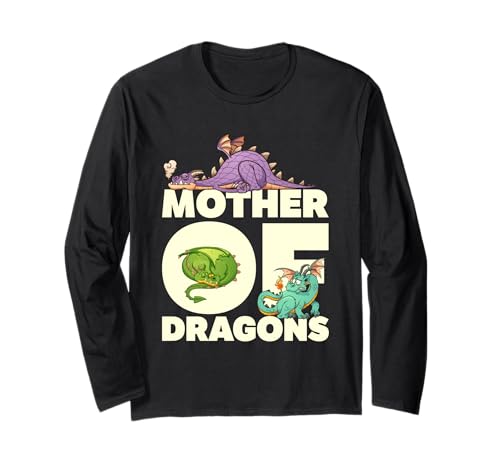 Camiseta Madre de Dragones Camiseta divertida Manga Larga