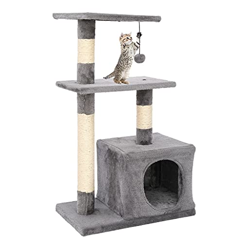 Arbre à chat 32 pouces avec grattoir et jouets d'escalade - 2