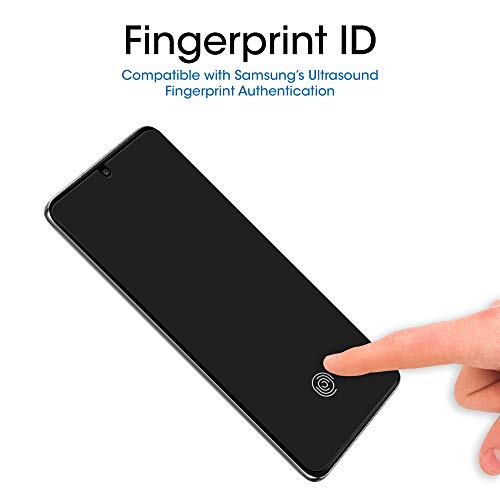 amFilm Elastic Skin Screen Protector for Samsung Galaxy S21 Ultra 5G 6.8 inch, Fingerprint ID Compatible with Easy Installation Alignment Tool and Video, HD Clear, TPU Film Full Coverage (Pack of 2)