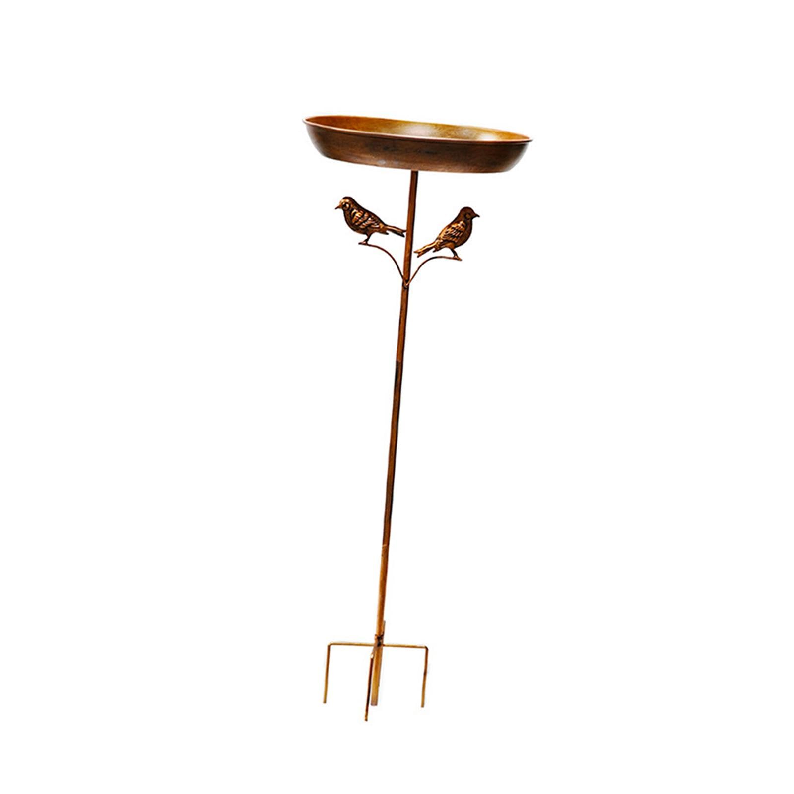 CALANDIS Bird Bath Bowl Metal Stand Iron Pedestal Bird Feeder for Patio Outdoors Yard | Birdbaths | Bird & Wildlife Accessories-image-33