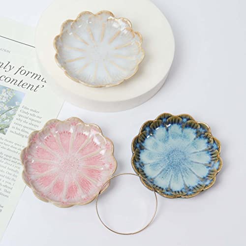 Nideen Ceramic Trinket Dish Ring Dish for Jewellery, Trinket Tray Jewelry Plate Dish for Rings, Earrings, Necklace, Gifts for Women Birthday Wedding Engagement Gift, White - Cosy Home Interiors Nideen Ceramic Trinket Dish Ring Dish for Jewellery, Trinket Tray Jewelry Plate Dish for Rings, Earrings, Necklace, Gifts for Women Birthday Wedding Engagement Gift, White - Image 4