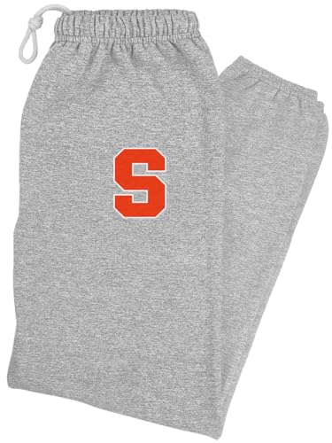 LOGOVISION Syracuse University Primary Logo Mens Jogger Sweatpants, Athletic Heather, Medium