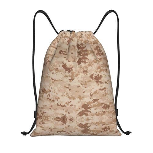 Texture Background in Brown Print Polyester Lightweight Drawstring Backpack Bag Beach String Bag For Men Women