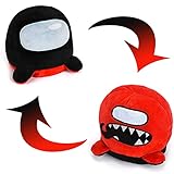 Tuhongee Among Us Reversible Plushie Toys,Double-Sided Flip Reversible Stuffed Animals Doll,Gifts Figure Toys for Game Fans,Creative-Red to Black…,6 inches