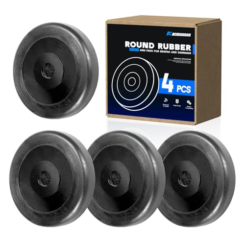 Image of 4-Pack Round Rubber Arm Pads Compatible with Benpak Lifts and Dannmar Lifts Replacement for Bendpak Car Lift Rubber Pads # 5715017