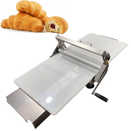 Máquina para hacer pasta manual plegable, de acero inoxidable, de 490 mm/500 mm, con conversión de frecuencia inteligente, grosor ajustable, con cubierta protectora, rodillo de pasta de sobremesa