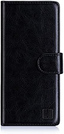 32nd Book Wallet PU Leather Flip Case Cover for BlackBerry Key2, Design with Card Slot and Magnetic Closure - Black