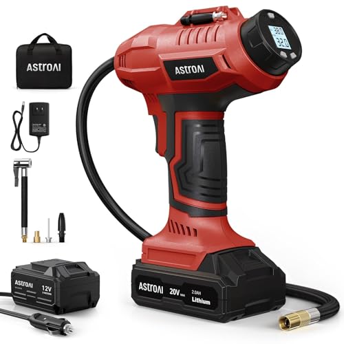 AstroAI C2 Cordless Tire Inflator 20V, 160PSI, Digital Gauge