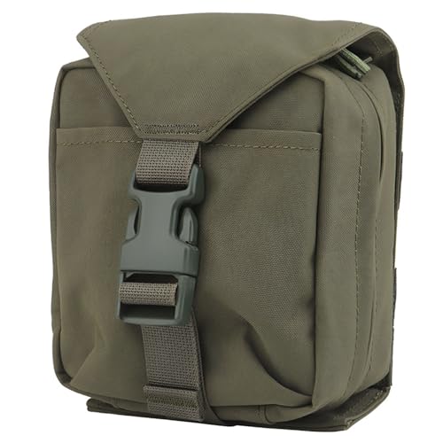 Botiquín De Primeros Auxilios Despliegue Rápido, Bolsa Táctica MOLLE For Exteriores, Multiusos Nailon Actividades En Equipo Y Juegos Tácticos, 19 X 15 Cm, 0,195 Kg(RG)