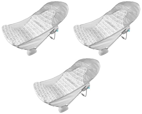 Image of Ingenuity Foldaway 2-Position Baby Bath Seat,Adjustable Support for Sink or Bathtub,Ages 0-6 Months up to 20 Pounds,Machine-Washable Sling,(Pack of 3)