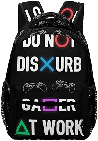 Kazynee Gamepad Gaming Laptop Backpack, Game Room Gamepad Gamer Video Games Backpack College School Travel Backpack One Size