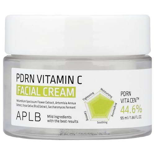APLB PDRN Vitamin C Facial Cream | PDRN VITA CEN™ 44.6% 1.86 FL.OZ/Korean Skincare, Wrinkle Care, Elasticity care, Moisturize, Revitalize for gentle and improve skin texture