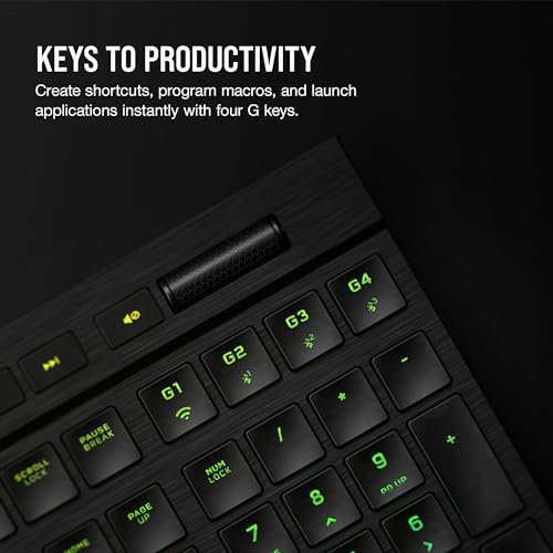 Corsair K100 AIR Wireless RGB Mechanical Gaming Keyboard - Ultra-Thin, Sub-1ms Slipstream, Low-Latency Bluetooth, Cherry MX Ultra Low Profile Keyswitches - NA Layout, QWERTY - Black - image 7