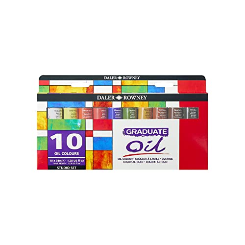 Daler-Rowney Graduate Oil Paint Set, 38ml, 10 Colours