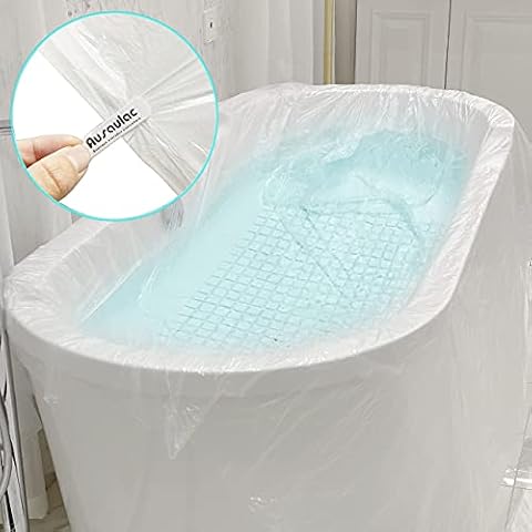 12 Pcs Bathtub Cover, Individual Pack Bathtub Liner Large (102x47') Disposable Bathtub Covers Liner Bag for Travel and Household, Portable Bath tub Liner Plastic Bag by Ausaulac Cover