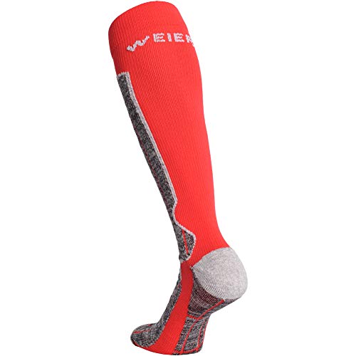 Weierya Men Women Ski Socks Thick Warm Cotton Skiing Socks For Winter Sports Outdoor Cold Weather, 2 Pairs Red Xl #TOP2