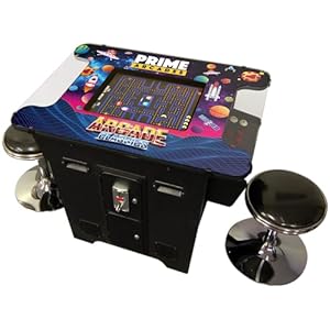 Cocktail Arcade Machine 412 Games in 1 Commerical Grade with Set of 2 Chrome Stools 5 Year Warranty