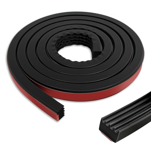 326A0004 Truck Tonneau Cover Seal Ribbed Bulkhead Seal 3/5 in 65 in Self-Adhesive EPDM Foam Bulkhead Strip for RV Boat Auto Ttruck Marine Garage Door Window and More
