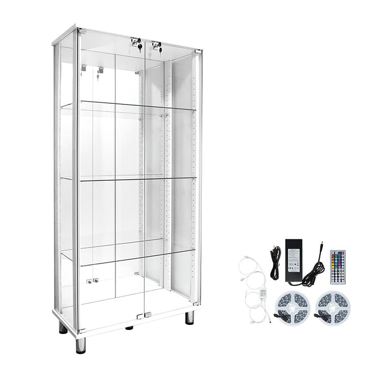 Amazon.co.jp: 地球家具 ライティングガラスコレクションケース Giorno