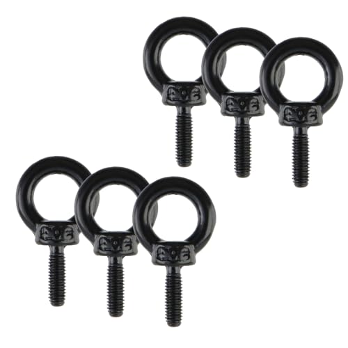 Image of 6Pcs M3 Ring Eye Bolt Threaded Nuts,Stainless Steel Eye Bolts with Nuts Washers,10mm Thread Length Eyebolts for DIY, Furniture, Swing, and Outdoor Use