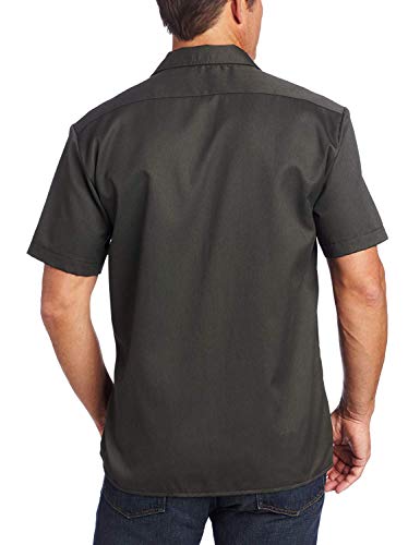 Image of Dickies Men's Short Sleeve Work Shirt - Durable Twill Button Down Shirts for Men, Lightweight Uniform for Daily Wear