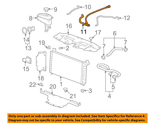 General Motors 15834772, HVAC Heater Hose