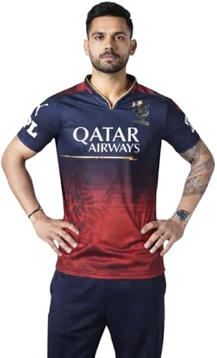 RCB IPL Style Cricket Jersey for Men Premium Breathable Sports T Shirt Quick Dry Athletic Fit Comfortable Match Practice W...