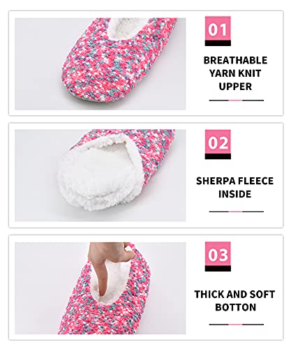DICUIRD Womens Thick & Warm Slipper Socks with Grippers - House Slippers2