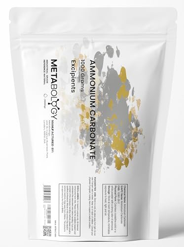 Metabology - Metabology Ammonium Carbonate | Salt of Hawthorn | Smelling Salts | 1000 Grams