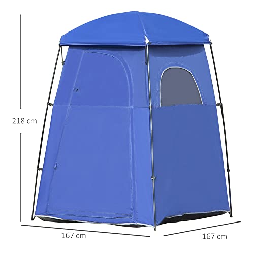 Duschzelt Outsunny für Camping – Mobiles Toilettenzelt für 1-2 Personen