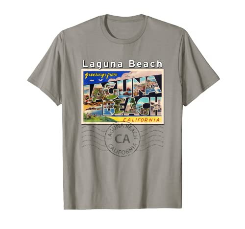 Laguna Beach California CA - Postal con letras grandes Camiseta