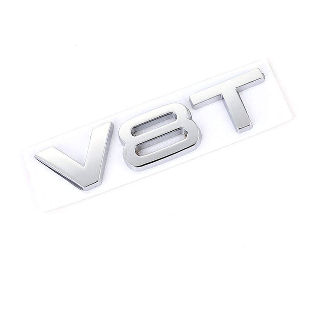 Car Sticker 3D V6T V8T Logo Metal Emblem Badge Decals Stickers,For Audi S3 S4 S5 S6 S7 S8 A4L A5 A6L A7 Q3 Q5 Q7
