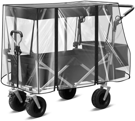 Protector de lluvia para carro, cubierta de lluvia con cremallera, plegable, transparente, accesorio para carro, cubierta para la lluvia para la playa