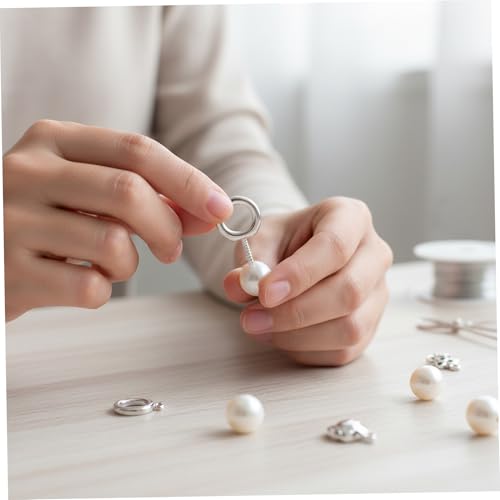 Épingles à œil à vis argent 925 pour réparer perle percée - 4