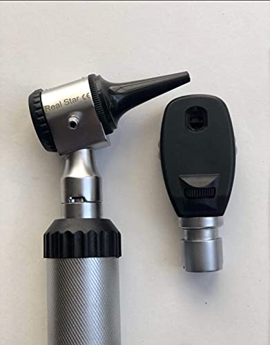 Real-Star Simaeco Otoscope, Ophthalmoscope 2 In 1 Stainless-Steel Handle  For Both Adults And Pediatric. Batteries Are Not Included. #TOP5