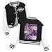 Girls Jacket Cute Kpop Cartoon Graphic Baseball Jackets Kids Fall Fashion Button Long Sleeve Sweatshirts