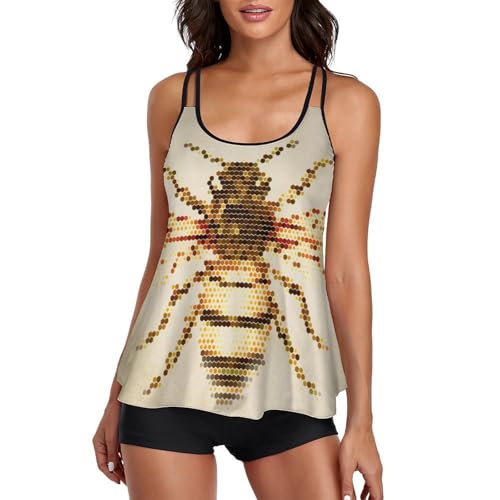 Maillot de bain tankini rétro avec short de garçon pour retrouver confiance à la plage