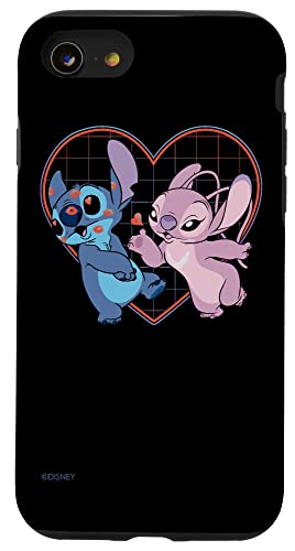 iPhone SE (2020) / 7 / 8 Disney Lilo and Stitch Angel Heart Kisses Case iPhone SE (2020) / 7 / 8 Disney Lilo and Stitch Angel Heart Kisses Case