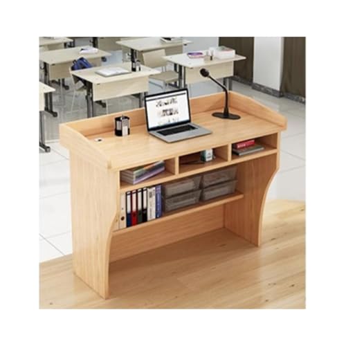 DUANHOZ Lectern Podium Stand, Lectern Podium Stand Modern Lectern Wood Church Pulpits Floor Standing Podiums Desk Portable Floor Lectern Podium Multi Function Pulpit Lecture Clas